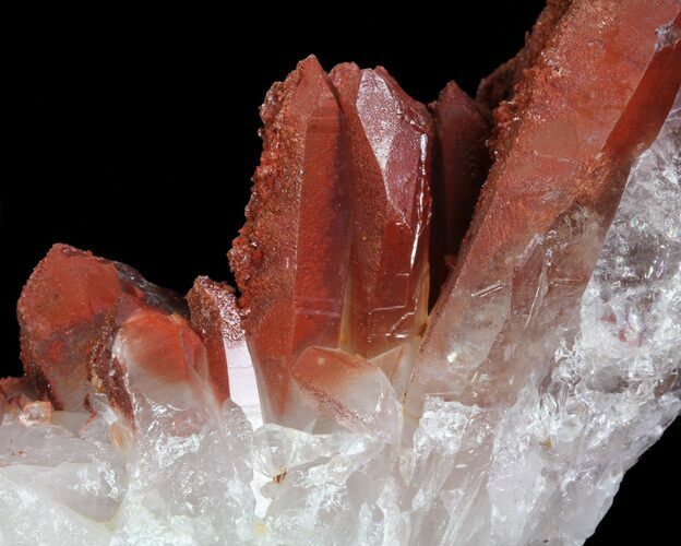 Natural Red Quartz Crystals - Morocco #70763